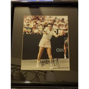 Billie Jean King autograph photo